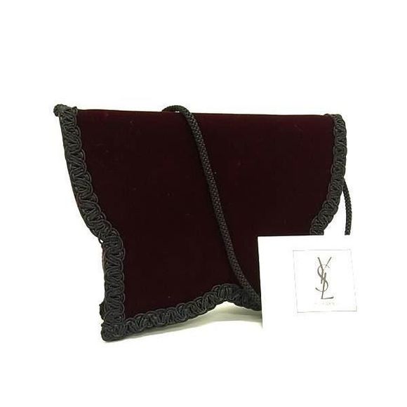 Yvessaint Laurent Yves Saint Laurent Vintage Velour Crossbody - Picture 1 of 9